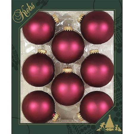 Christmas By Krebs Christmas By Krebs Garnet Velvet Ball Ornament 2-5/8 in. CBK00180